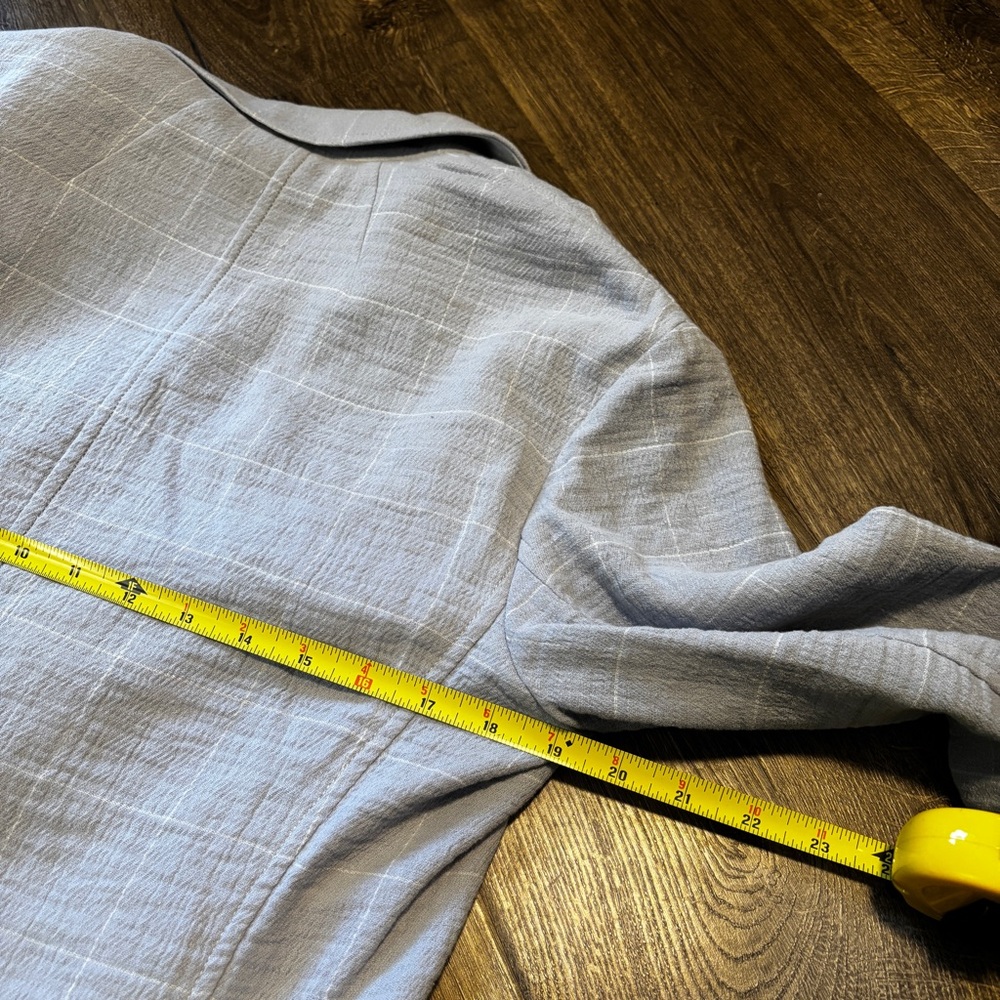 Madewell Light Blue Plaid Blazer - Picture 6 of 7